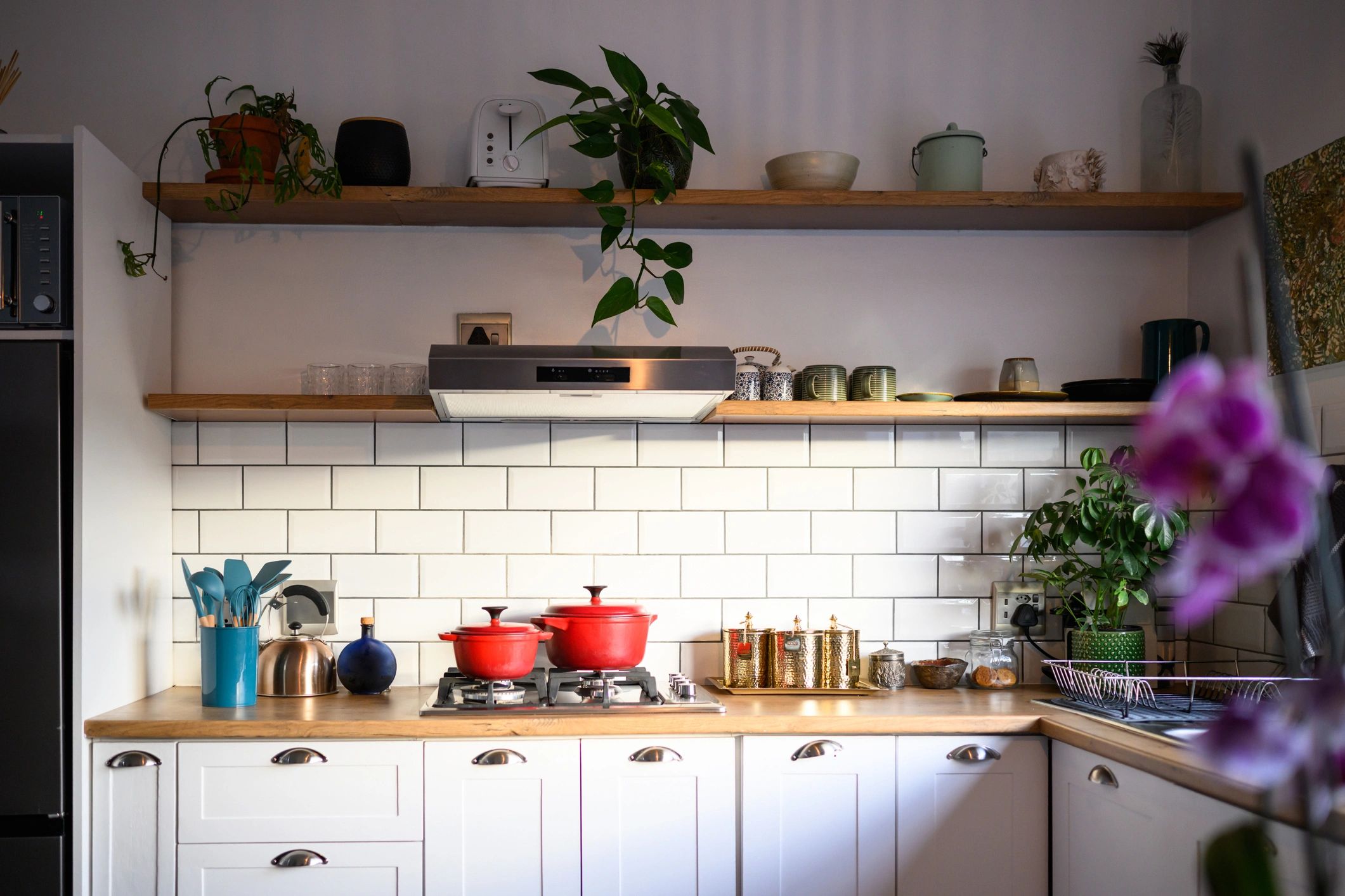 Finished remodeled kitchen interior